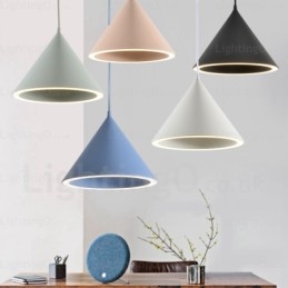 Lámpara colgante nórdica contemporánea moderna de 1 luz con pantalla acrílica