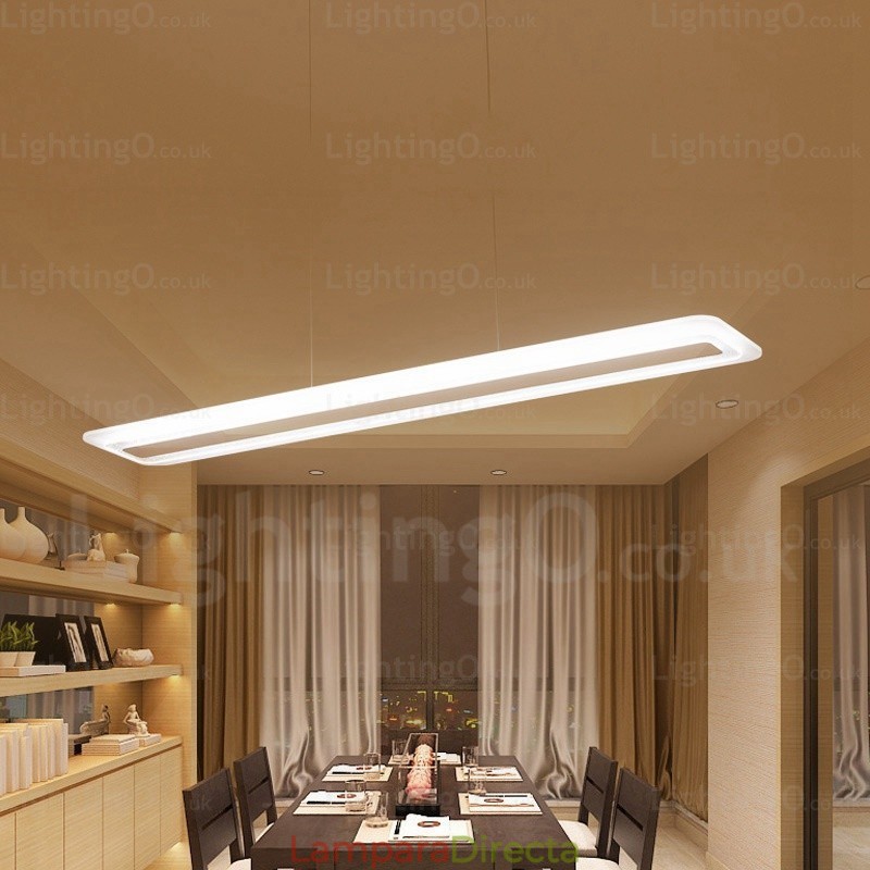 Lámpara colgante contemporánea moderna de 1 luz con pantalla acrílica