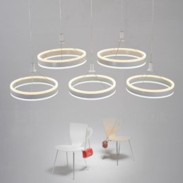Lámpara colgante contemporánea moderna de 2 luces con pantalla acrílica