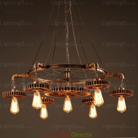 Lámpara colgante retro vintage de 7 luces Lámpara colgante retro vintage de 7 luces