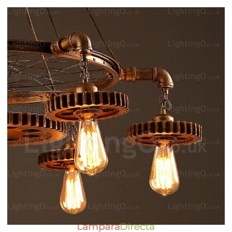 Lámpara colgante retro vintage de 7 luces