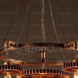 Lámpara colgante retro vintage de 7 luces