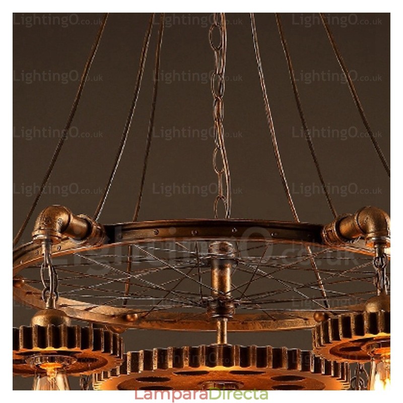 Lámpara colgante retro vintage de 7 luces