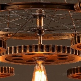 Lámpara colgante retro vintage de 7 luces