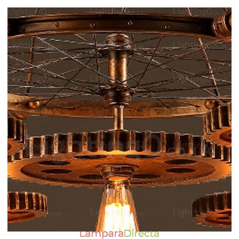 Lámpara colgante retro vintage de 7 luces