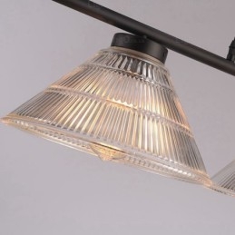 Lámpara colgante contemporánea moderna de 2 luces con pantalla de vidrio