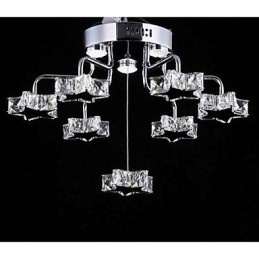 Lámpara empotrada moderna de 7 luces de acero inoxidable galvanizado