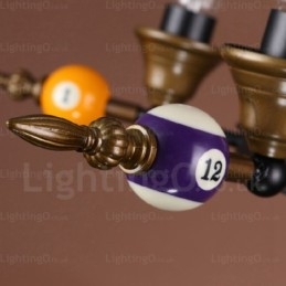 Lámpara colgante rústica vintage retro de 4 luces