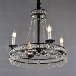 Lámpara colgante rústica de 4 luces