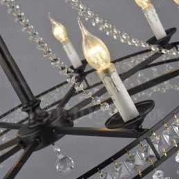 Lámpara colgante rústica de 4 luces