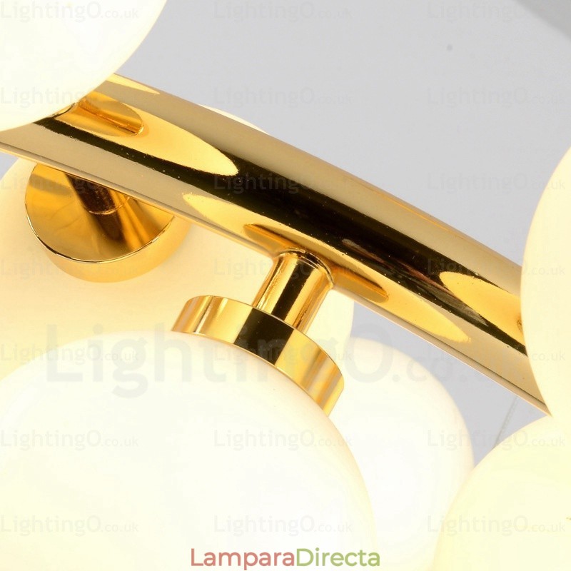 Lámpara colgante nórdica de 25 luces con pantalla de cristal