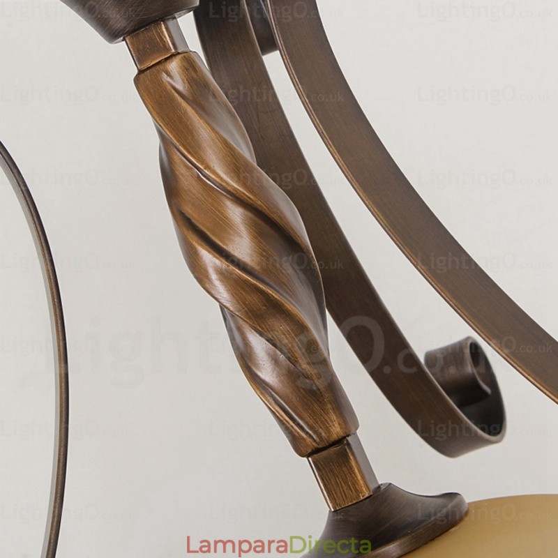 Lámpara colgante rústica de 1 luz con pantalla de cristal