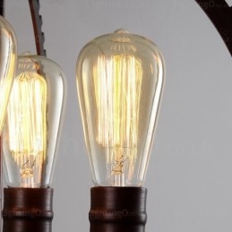 Lámpara colgante retro vintage de 4 luces