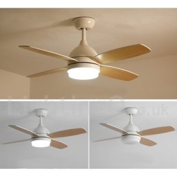 Ventilador de techo moderno y contemporáneo de estilo nórdico campestre de 42"
