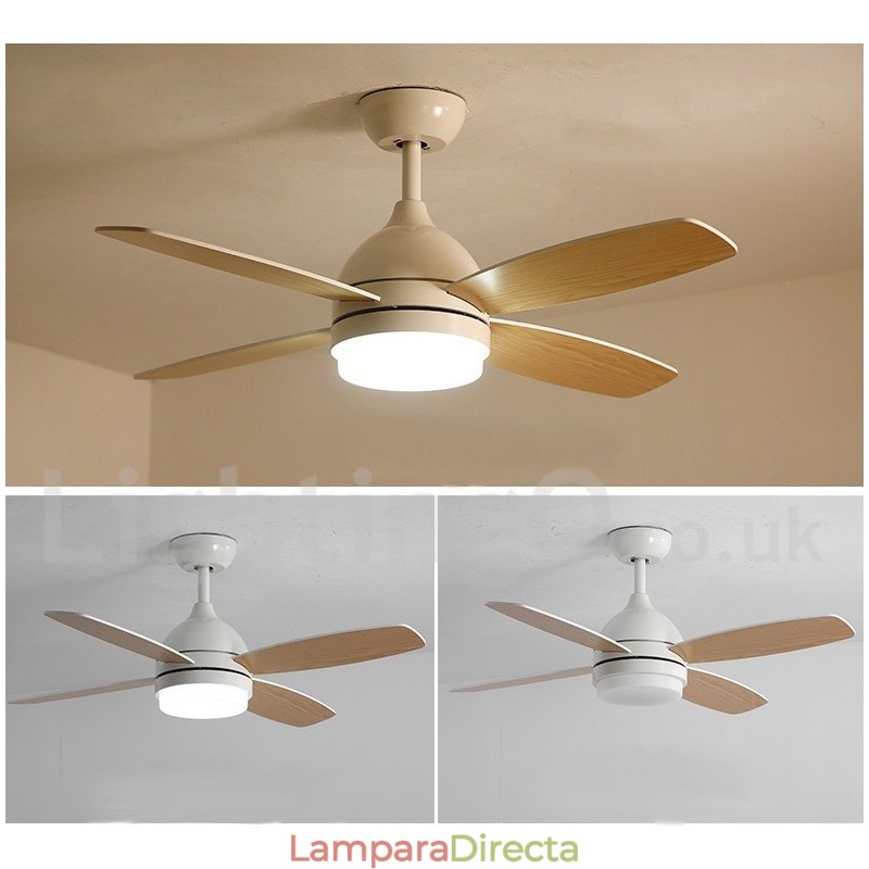 Ventilador de techo moderno y contemporáneo de estilo nórdico campestre de 42"