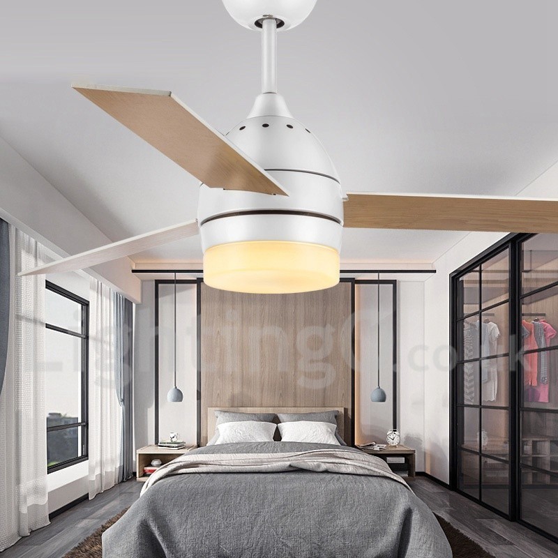 Ventilador de techo nórdico vintage moderno y contemporáneo de 42" y 48"