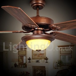 Ventilador de techo rústico estilo retro campestre de 48" y 52"