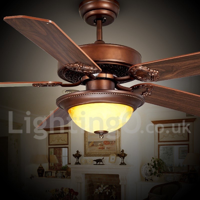Ventilador de techo rústico estilo retro campestre de 48" y 52"