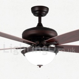 Ventilador de techo rústico estilo retro de 52"