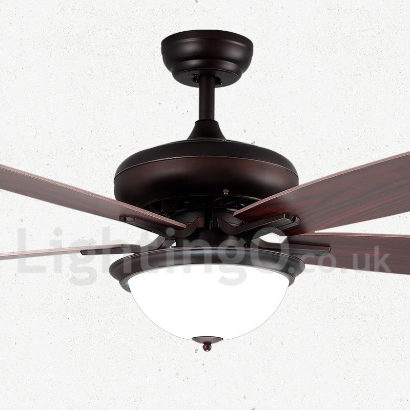Ventilador de techo rústico estilo retro de 52"