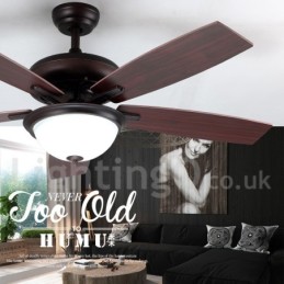 Ventilador de techo rústico estilo retro de 52"