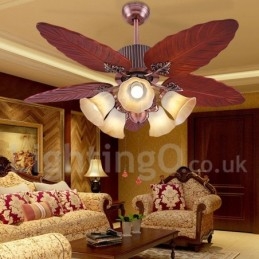 Ventilador de techo rústico estilo retro campestre de 48"