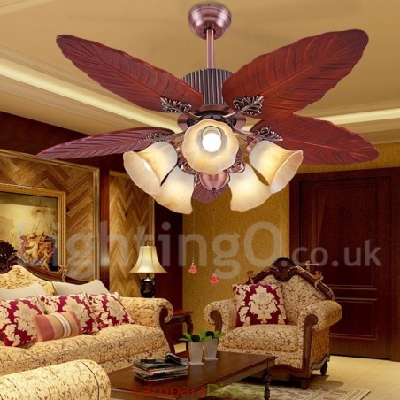 Ventilador de techo rústico estilo retro campestre de 48" Ventilador de techo rústico estilo retro campestre de 48"