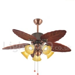 Ventilador de techo rústico estilo retro campestre de 48"