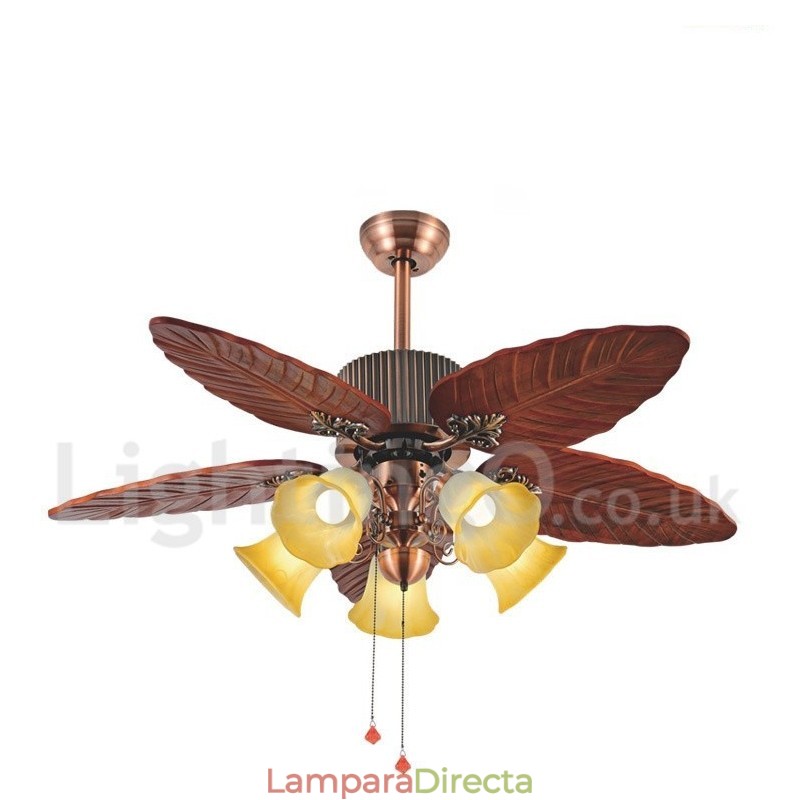 Ventilador de techo rústico estilo retro campestre de 48"