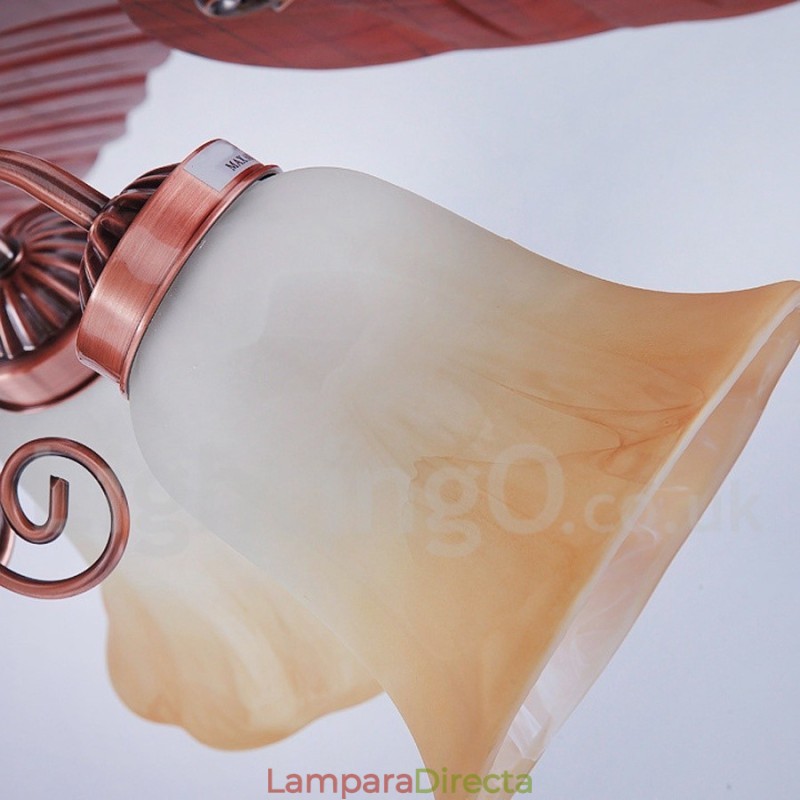 Ventilador de techo rústico estilo retro campestre de 48"