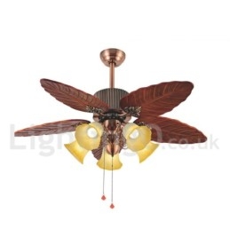 Ventilador de techo rústico estilo retro campestre de 48"