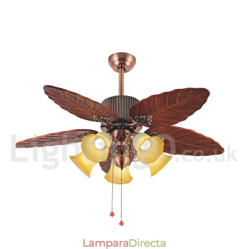 Ventilador de techo rústico estilo retro campestre de 48"