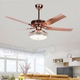Ventilador de techo moderno y contemporáneo de estilo europeo de 52"