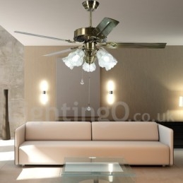 Ventilador de techo vintage estilo europeo de 52"