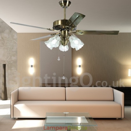 Ventilador de techo vintage estilo europeo de 52" Ventilador de techo vintage estilo europeo de 52"