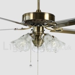 Ventilador de techo vintage estilo europeo de 52"
