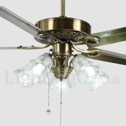 Ventilador de techo vintage estilo europeo de 52"