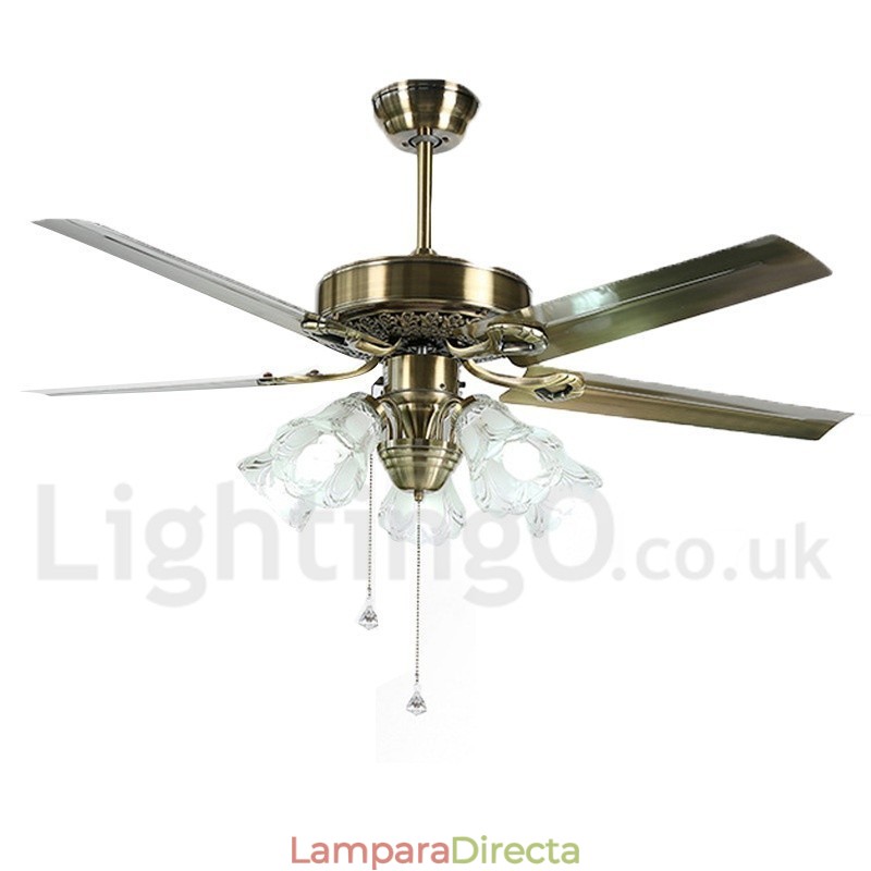 Ventilador de techo vintage estilo europeo de 52"