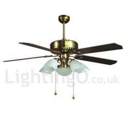 Ventilador de techo moderno y contemporáneo de estilo europeo de 52"