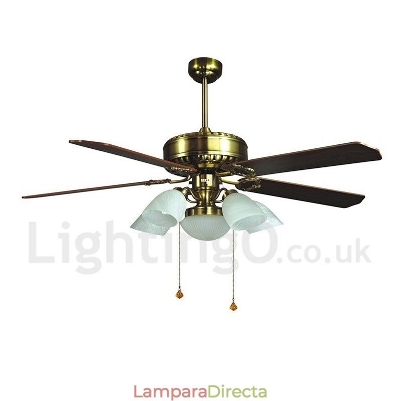 Ventilador de techo moderno y contemporáneo de estilo europeo de 52"