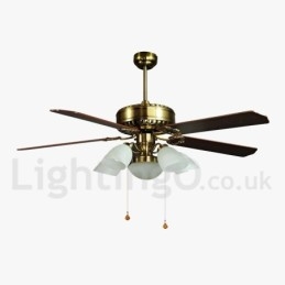 Ventilador de techo moderno y contemporáneo de estilo europeo de 52"