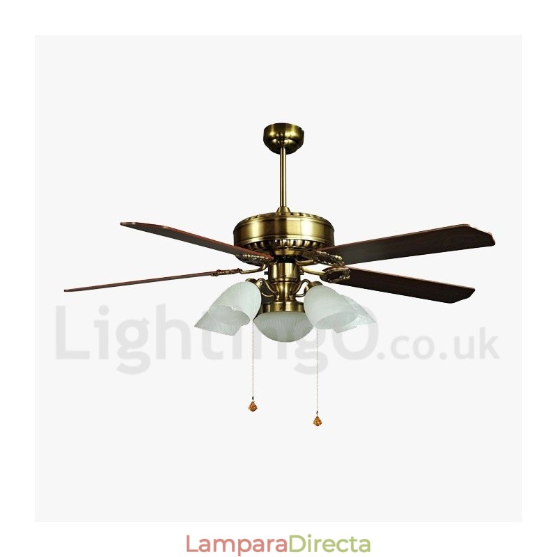 Ventilador de techo moderno y contemporáneo de estilo europeo de 52"