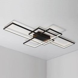 Lámpara de techo moderna y contemporánea de aluminio con pintura, lámpara de pared empotrada con regulador de intensidad remoto para sala de estar y dormitorio. También se puede usar como lámpara de pared.