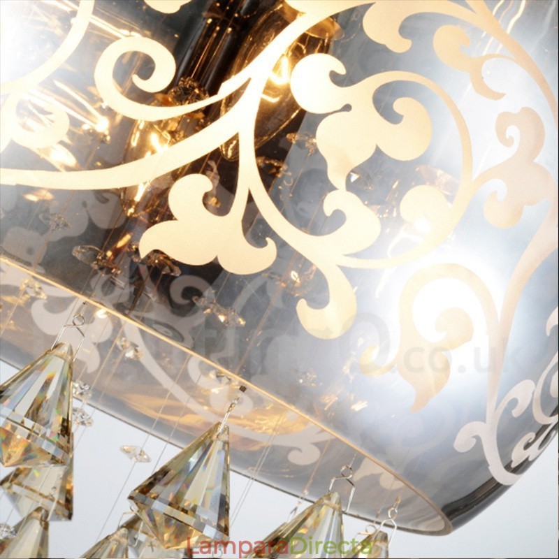 Lámpara colgante de cristal contemporánea moderna