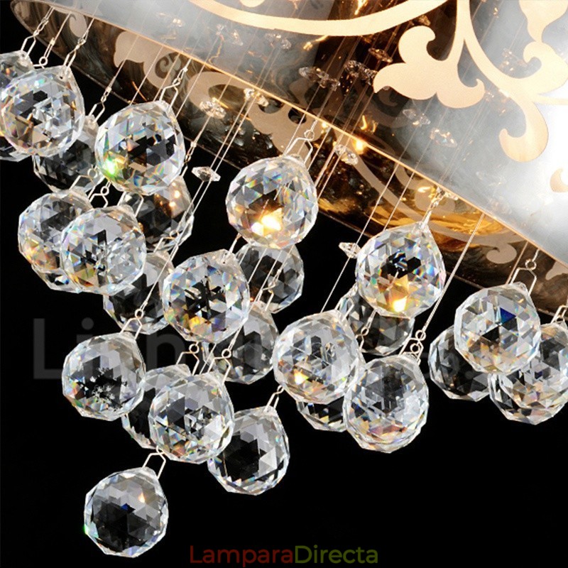 Lámpara colgante de cristal contemporánea moderna