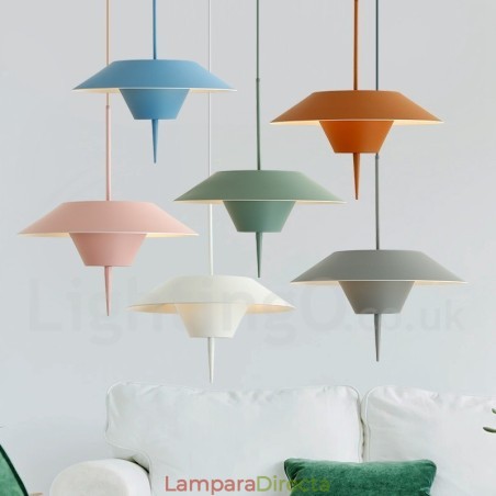 Lámpara colgante de acero contemporánea moderna Lámpara colgante de acero contemporánea moderna