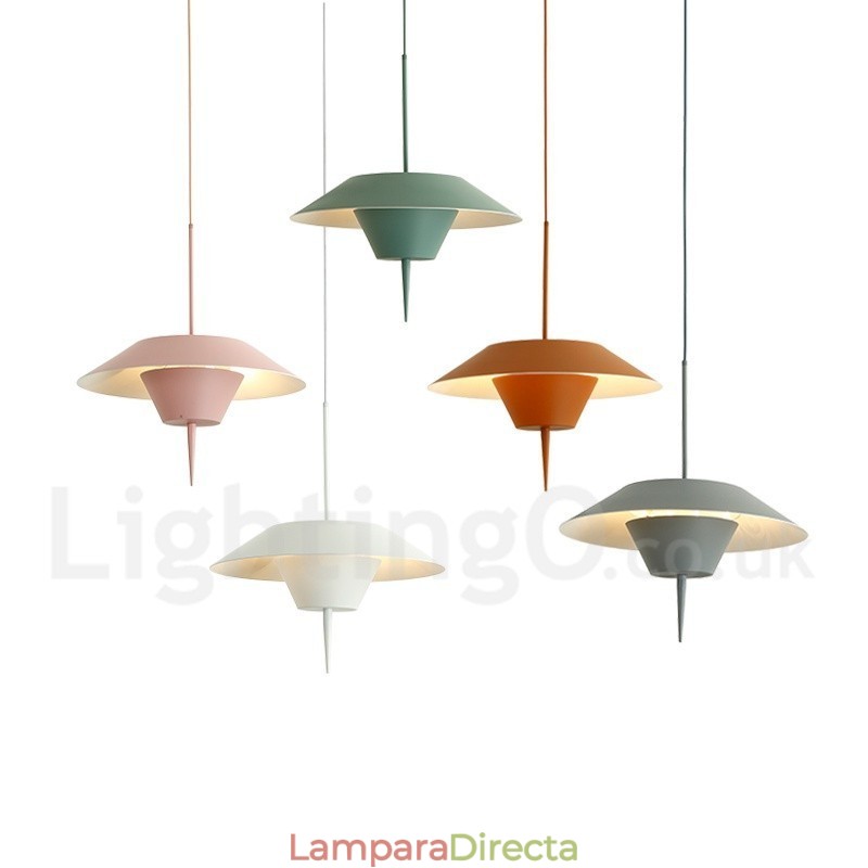 Lámpara colgante de acero contemporánea moderna