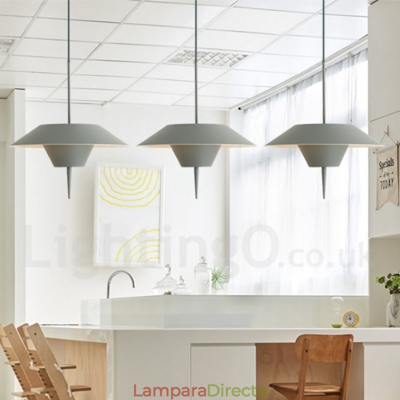 Lámpara colgante de acero contemporánea moderna