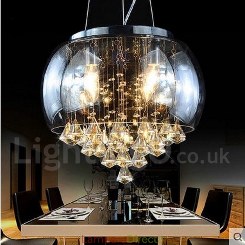 Lámpara colgante de cristal contemporánea moderna para tienda