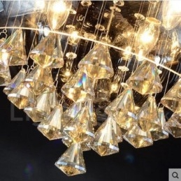 Lámpara colgante de cristal contemporánea moderna para tienda